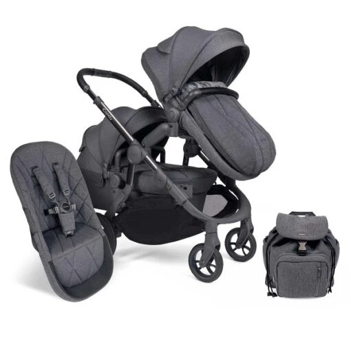 ICandy Orange Double Combo Dark Slate Marl Phantom Geschwisterkinderwagen | Inkl. Praktischem Zubehör -Roba Verkäufe 2024 icandy orange dark slate double witb