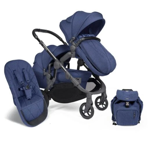 ICandy Orange Double Combo Royal Blue Marl Geschwisterkinderwagen | Inkl. Praktischem Zubehör -Roba Verkäufe 2024 icandy orange royal blue double witb