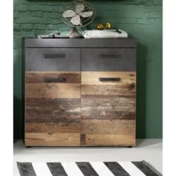 Trendteam Indy Garderoben-Set 2-teilig Old Wood / Graphit Grau | Spiegel, Schuhschrank -Roba Verkäufe 2024 indy gd 1879 867 23 frontal 4