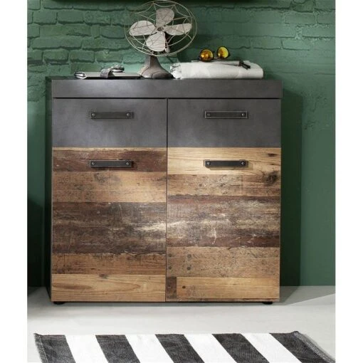 Trendteam Indy Garderoben-Set 4-teilig Old Wood / Graphit Grau | Schränke, Paneel, Bank -Roba Verkäufe 2024 indy gd 1879 867 23 frontal 5