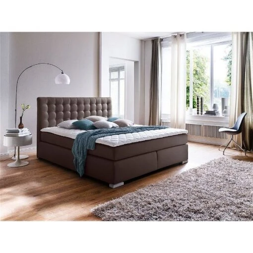 Meise Isa Boxspringbett 140 X 200 Cm Braun Kunstleder - Inklusive Lieferung -Roba Verkäufe 2024 isa boxspring braun 6000 14 1