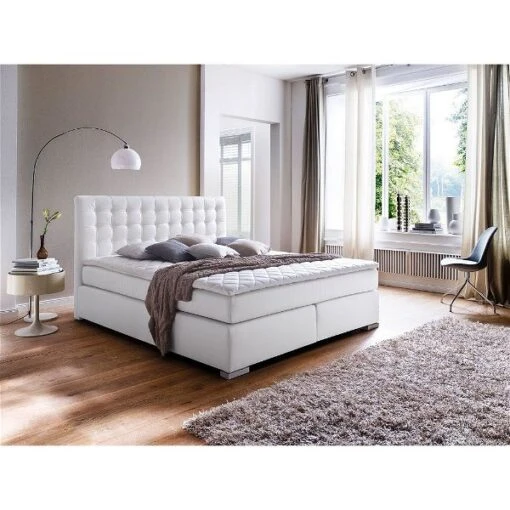 Meise Isa Boxspringbett 140 X 200 Cm Weiß Kunstleder - Inklusive Lieferung -Roba Verkäufe 2024 isa boxspring weiss 7409 14 1