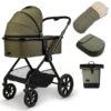 Moon Clicc Kombi-Kinderwagen Moss Green Melange Zubehör Bundle -Roba Verkäufe 2024 k24 clicc 63980800 wanne mossgreenmelange 802 8 frontleft zubehoer bundle