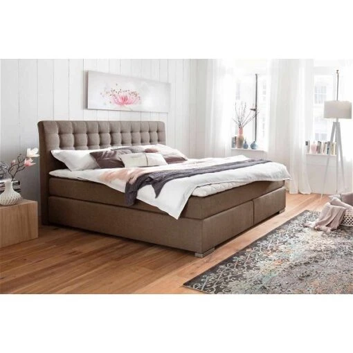 Meise Lenno Boxspringbett 160 X 200 Cm Braun Stoff Kopfteil Gesteppt & Gratis Lieferung -Roba Verkäufe 2024 lenno boxspring braun 4086 16 braun gr 2