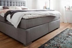 Meise Lenno Boxspringbett 200 X 200 Cm Grau Stoff Kopfteil Gesteppt & Gratis Lieferung -Roba Verkäufe 2024 lenno boxspring ft 4087 16 11