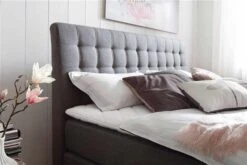 Meise Lenno Boxspringbett 200 X 200 Cm Grau Stoff Kopfteil Gesteppt & Gratis Lieferung -Roba Verkäufe 2024 lenno boxspring kt 4088 16 11