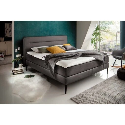 Meise Möbel Massello Boxspringbett 180 X 200 Cm Anthrazit Stoff - Inklusive Lieferung -Roba Verkäufe 2024 massello kt glatt anthrazit fuesse schwarz 10334 17 fein gr 2