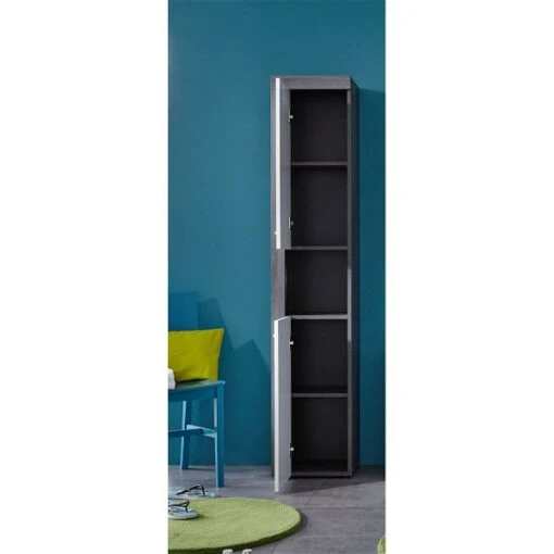 Trendteam Miami Badmöbel-Set 5-teilig Mit Spiegelschrank Beleuchtet | Weiß / Rauchsilber -Roba Verkäufe 2024 miami bd 1259 101 03 geoeffnet 3