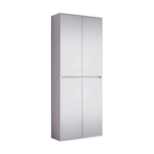 Trendteam Mirror Spiegelgarderobenschrank Weiß Melamin | 4-türig -Roba Verkäufe 2024 mirror gd 1718 155 01 dynamisch freisteller 2