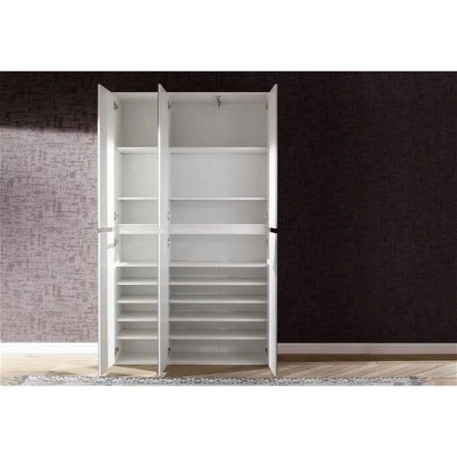 Trendteam Mirror Spiegelgarderobenschrank Weiß Melamin | 111 Cm -Roba Verkäufe 2024 mirror gd 1718 911 01 geoeffnet