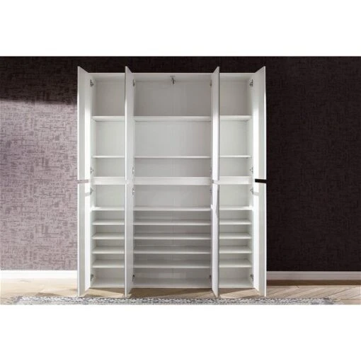 Trendteam Mirror Spiegelgarderobenschrank Weiß Melamin | 148 Cm -Roba Verkäufe 2024 mirror gd 1718 912 01 geoeffnet