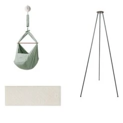 Moonboon Ökologische Federwiegen-Set Seagrass Mit Motor, Gestell Grau & Kokos-Einleger -Roba Verkäufe 2024 moonboon federwiegen set seagrass grau