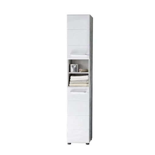 Trendteam Nano Hochschrank Weiß / Beton Stone -Roba Verkäufe 2024 nano bd 1846 101 35 frontal