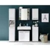 Trendteam Nano Badmöbel-Set 5-teilig Weiß Hochglanz / Beton Stone -Roba Verkäufe 2024 nano bd 1846 901 35 frontal