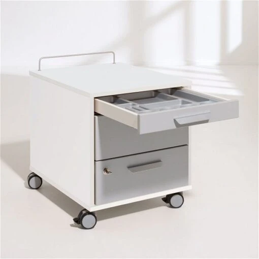 Paidi Rollcontainer 3S Kreideweiß/Silber Für Tablo - 3 Schubkästen -Roba Verkäufe 2024 paidi tablo container utensilo 1