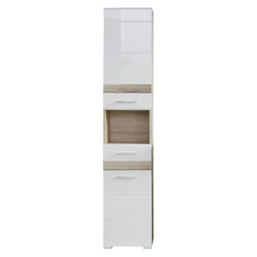 Trendteam Set-One Hochschrank Weiß / Eiche -Roba Verkäufe 2024 set one bd 1336 103