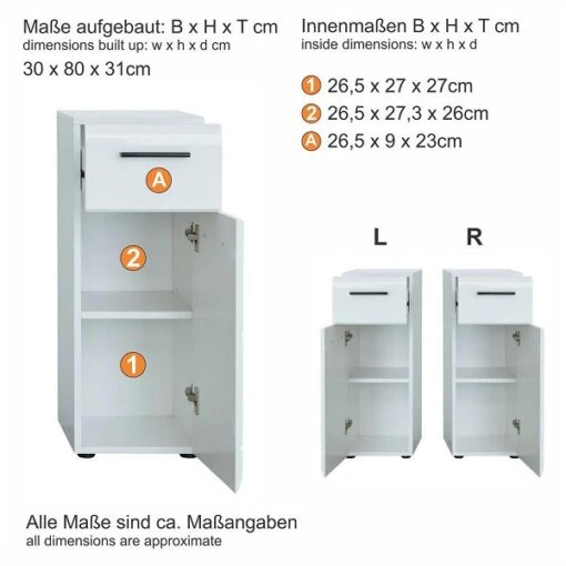 Trendteam Skin Kommode Weiß Hochglanz -Roba Verkäufe 2024 skin bd 1116 802 01 datenblatt