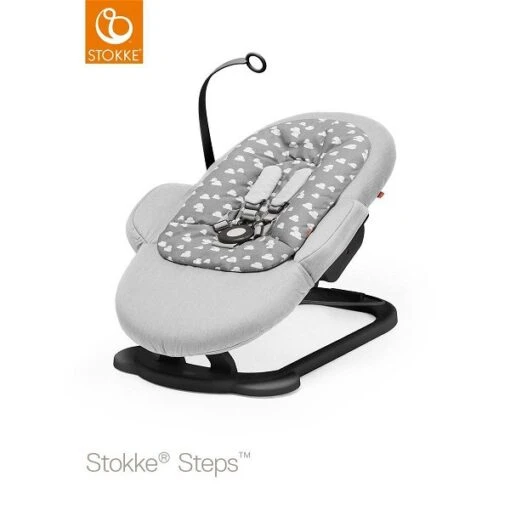 Stokke® Steps™ Bouncer Grey Clouds Gestell Schwarz Passend Zum Hochstuhl Zum Toppreis -Roba Verkäufe 2024 steps bouncer sw gr 1