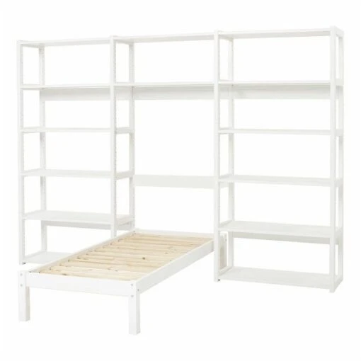 Hoppekids Storey Regal 3-teilig Weiß 3x 80 Cm, 14 Böden, 1 Bett 70x160 Cm -Roba Verkäufe 2024 sto 30 07m 1