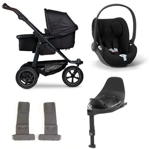 Tfk Mono 2 Kinderwagen Bundle Schwarz Luftrad | CYBEX Cloud T I-Size + Base + Adapter -Roba Verkäufe 2024 tfk bundle neu 1001080515