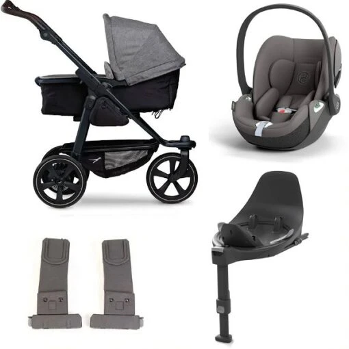 Tfk Mono 2 Kinderwagen Bundle Premium Grau Luftkammer CYBEX Cloud T I-Size + Base + Adapter -Roba Verkäufe 2024 tfk mono2 bundle 1001080513