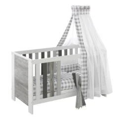 Schardt Maxx Fleetwood Sparset Inkl. Umbauseiten Kinderbett & Wickelkommode -Roba Verkäufe 2024 vichy grey bettset 12