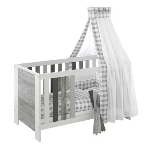 Schardt Vichy Grey Bettset 4- Teilig Mit Bettwäsche, Himmel Und Nestchen -Roba Verkäufe 2024 vichy grey bettset 13