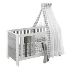 Schardt Vichy Grey Bettset 4- Teilig Mit Bettwäsche, Himmel Und Nestchen -Roba Verkäufe 2024 vichy grey bettset 14