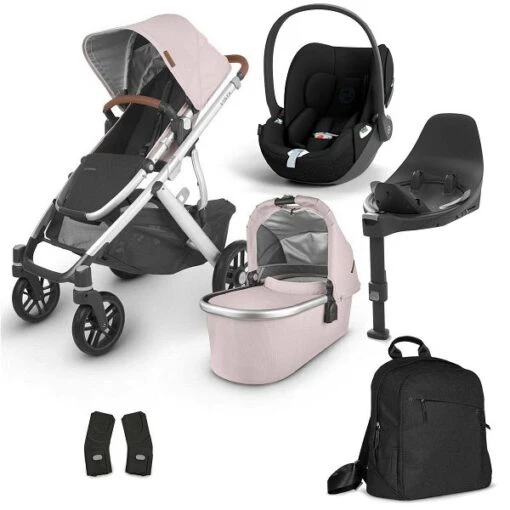 UPPAbaby Vista V2 Bundle Alice Dusty Pink & Cybex Cloud T, Base T, Wickelrucksack -Roba Verkäufe 2024 vista v2 bundle alice dusty pink neu