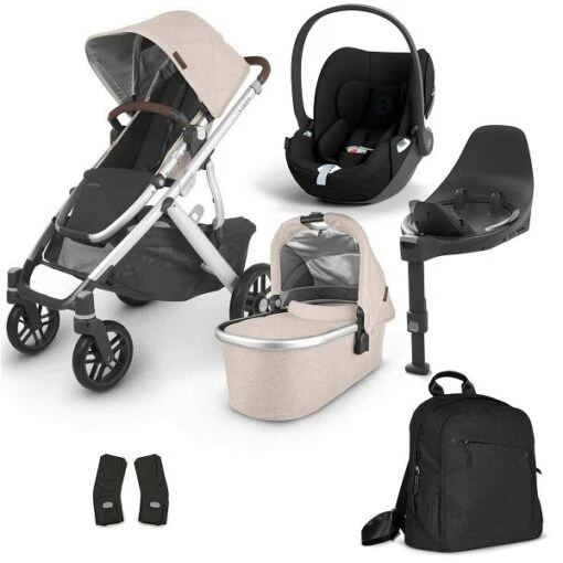 UPPAbaby Vista V2 Bundle Declan Oat Melange & Cybex Cloud T, Base T, Wickelrucksack -Roba Verkäufe 2024 vista v2 bundle declan oat neu