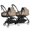 BABYZEN™ YOYO² Zwillingskinderwagen Taupe Gestell Black -Roba Verkäufe 2024 yoyo connect yoyo 2 3 4 twin bassinet black frame taupe web