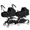 BABYZEN™ YOYO² Zwillingskinderwagen Black Gestell White -Roba Verkäufe 2024 yoyo connect yoyo 2 3 4 twin bassinet white frame black web