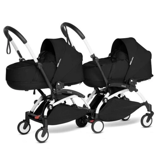 BABYZEN™ YOYO² Zwillingskinderwagen Black Gestell White -Roba Verkäufe 2024 yoyo connect yoyo 2 3 4 twin bassinet white frame black web