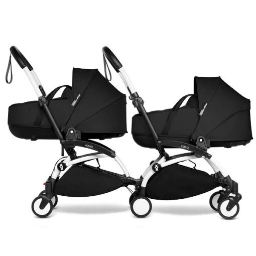 BABYZEN™ YOYO² Zwillingskinderwagen Black Gestell White -Roba Verkäufe 2024 yoyo connect yoyo 2 profile twin bassinet white frame black web