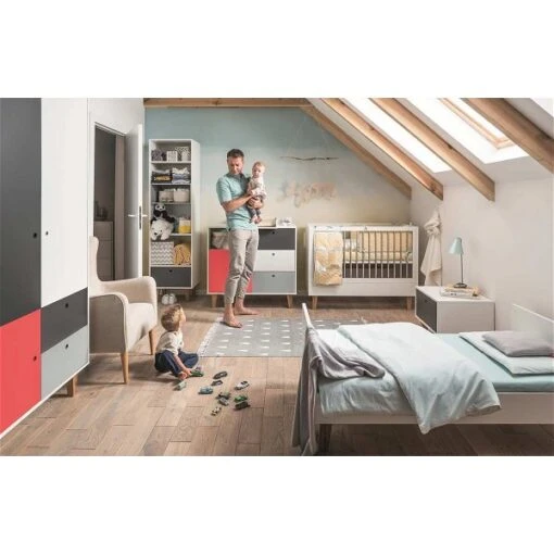 VOX Concept Baby Babyzimmer 70x140 Red White/grey/graphite -Roba Verkäufe 2024 zimmer rot gr 1